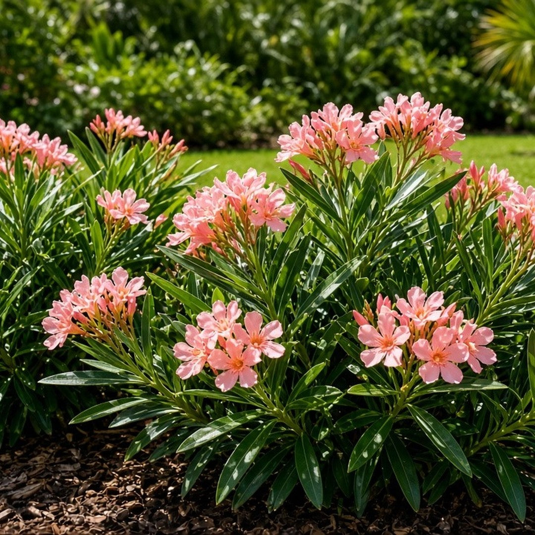 Dwarf Oleander 'Salmon' live plant pack of 2