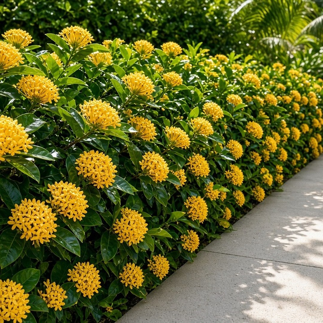 Ixora 'Maui Yellow' live plant pack of 2