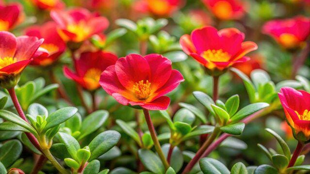 Dark Pink Purslane Live Plants | Pack of 2 (TWO) | 5-9" Tall | Portulaca Moss Rose | Drought Tolerant Flowering Succulent Groundcover