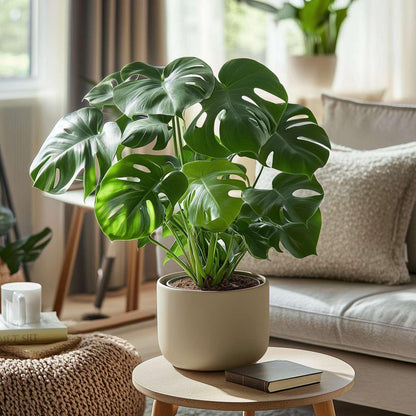 Monstera Deliciosa Live Plant | 5-9 Inch Swiss Cheese Plant | Split Leaf Tropical Houseplant for Indoor Air Purification & Home Decor